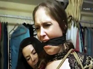 Mommy punishes her younger husband with ties and whipping